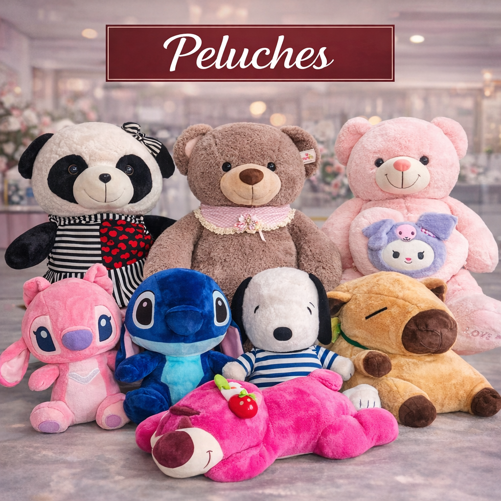 Osa Gigante Gris con Moño Rosado y Cuellito